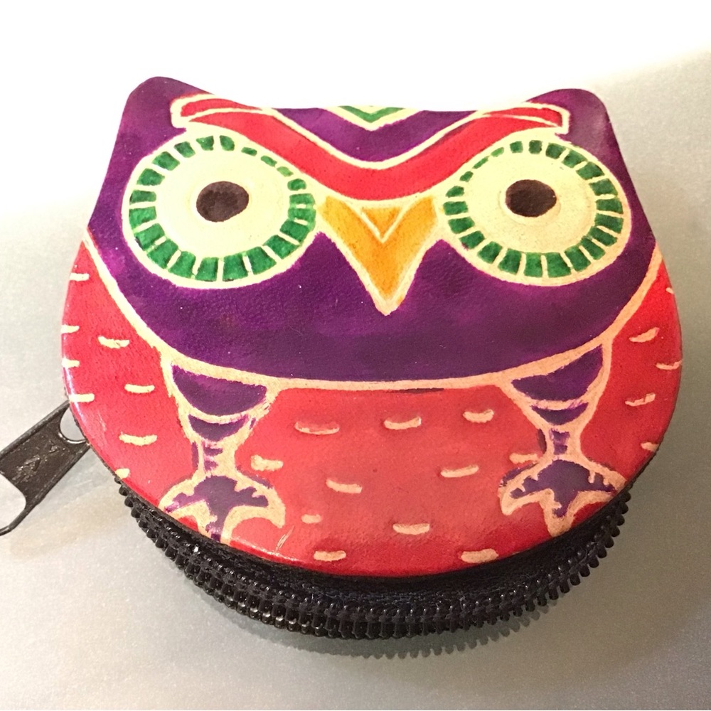 Colorful Owl Coin Purse 3” * 3” * 1”